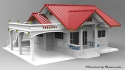 Single storey house 3D