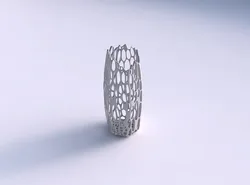 Vase arc hexagon with cracked organic lattice  3D print model
