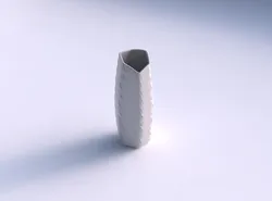 Vase arc hexagon with sections and twisted lines 3D print model