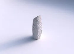 Vase bent hexagon with fine twisted organic cells 3D print model