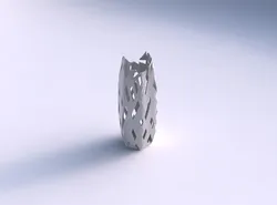 Vase double arc hexagon with cuts 3D print model