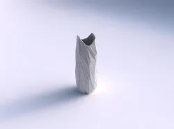 Vase double arc hexagon with twisted random triangle plates 3D print model