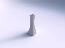 Vase squeezed and bent hexagon with diagonal grid 3D print model