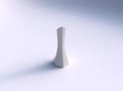 Vase squeezed and bent hexagon with uniform polygons 3D print model