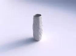 Vase squeezed hexagon with twisted rocky 3D print model