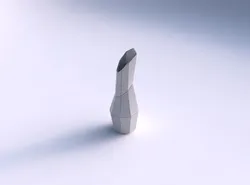 Vase top bent hexagon 2 with huge plates 3D print model