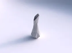 Vase top bent hexagon 2 with random triangle plates 2 3D print model