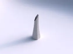 Vase top bent hexagon with grid plates 3D print model