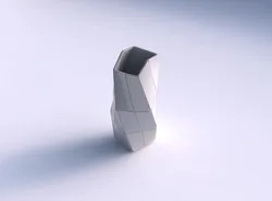 Vase twisted arc quadratic with huge plates 3D print model