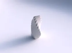 Vase twisted bent quadratic with curved horizontal sections 3D print model