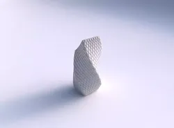 Vase twisted bent quadratic with diagonal grid 3D print model