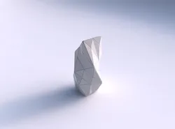 Vase twisted bent quadratic with triangle plates 3D print model