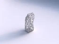 Vase twisted bent quadratic with twisted organic lattice 3D print model