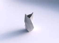 Vase twisted double arc quadratic with huge plates 3D print model