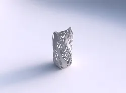 Vase twisted double arc quadratic with organic lattice with s... 3D print model