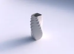 Vase twisted quadratic with curved horizontal sections 3D print model