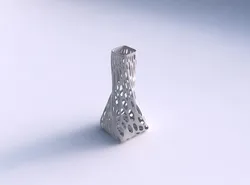 Vase twisted squeezed quadratic with smooth organic lattice 3D print model