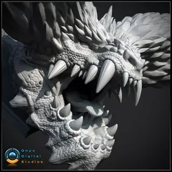 3D Printable Monster hunter head - Nergigante 3D print model