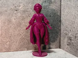 Anime Time Travel - Charming Rococo Woman - Free 3D Print Model