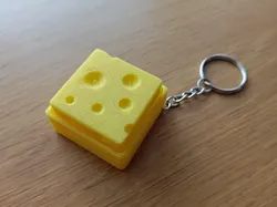 Cheesy clicker keychain cheese fidget - Free 3D Print Model