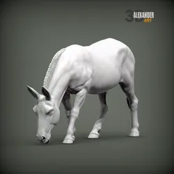 donkey eats 3D print model