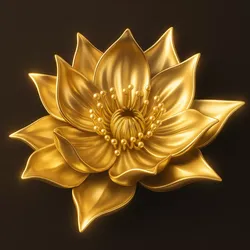 Lotus Flower 3D Model Decorative or 3D Printing Ready 3D print model