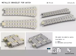 Metallic Bracelet for Watch 3D print model