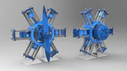 Six-cylinder engine powered by  compressed air - 3rd entry