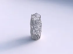 Vase twisted arc hexagon with cracked organic lattice  3D print model