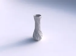 Vase twisted larger opening hexagon with bubbles 3D print model