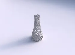 Vase twisted squeezed hexagon with cracked organic lattice  3D print model