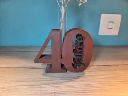 40th Anniversary Ruby Wedding - Free 3D Print Model