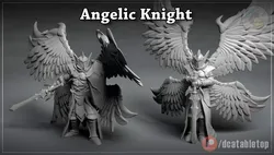 Angelic Knight - 3D printable character - 2 Poses 3D print model
