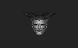 Guile - Headsculpt for Action Figures 3D print model 3D print model