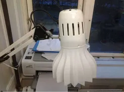Lamp shade for a desk lamp. 2 versions, straight and swirled.