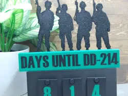 Military Retirement Countdown – Days Until DD-214 - Free 3D Print Model