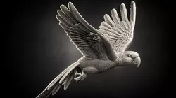 parrot flying in air 3D print model