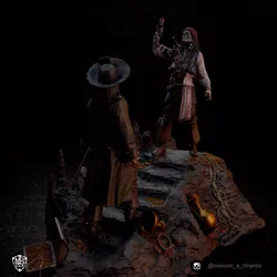 Pirates of the Caribbean Diorama 3D print model