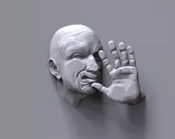 pushed to the window - art piece 3D print model