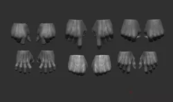 Set 1 of hands - 6 hands for mcfarlane figures 3D print model