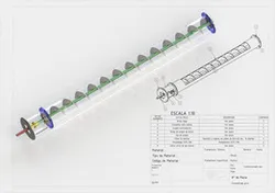 Small tubular screw conveyor