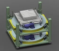 90-angle roller transfer conveyor