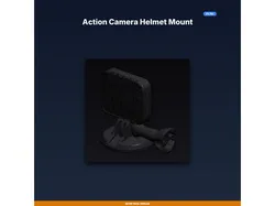 Action Camera Helmet Mount STL File for 3D Printing, Home Decor Digital Download