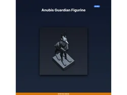 Anubis Guardian Figurine STL File for 3D Printing, Mythology Figures Digital Download