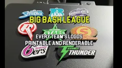 Big Bash League every team badge keychain color printable and renderable 3D Print Model in Keychains 634258