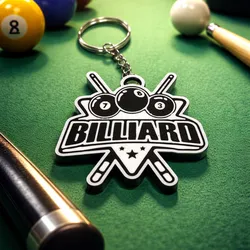 billiard keychain
