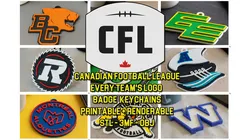 Canadian Football League All Teams Keychain Pack - Color printable and renderable 3D Print Model in Keychains 635122