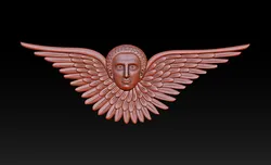 Celestial Angel Wings Relief 3D Print Model in Pendants 633328