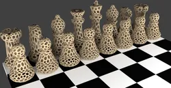 Chess Set - Voronoi Style
