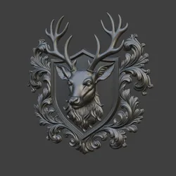 Deer Crest – Book Cover Decor / Wall Art